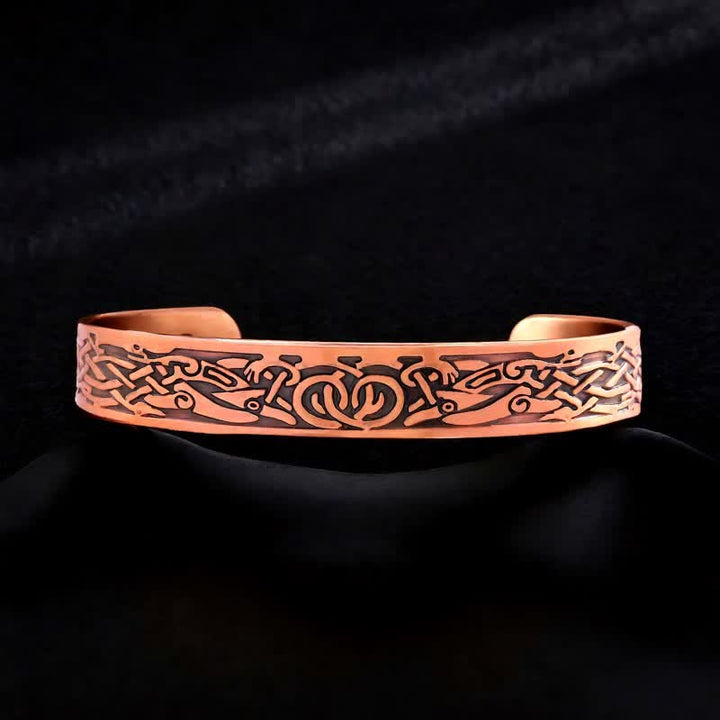 Celtic Knots Tree Of Life Adjustable Cuff Copper Magnetic Bracelet - Style #19 - image 21