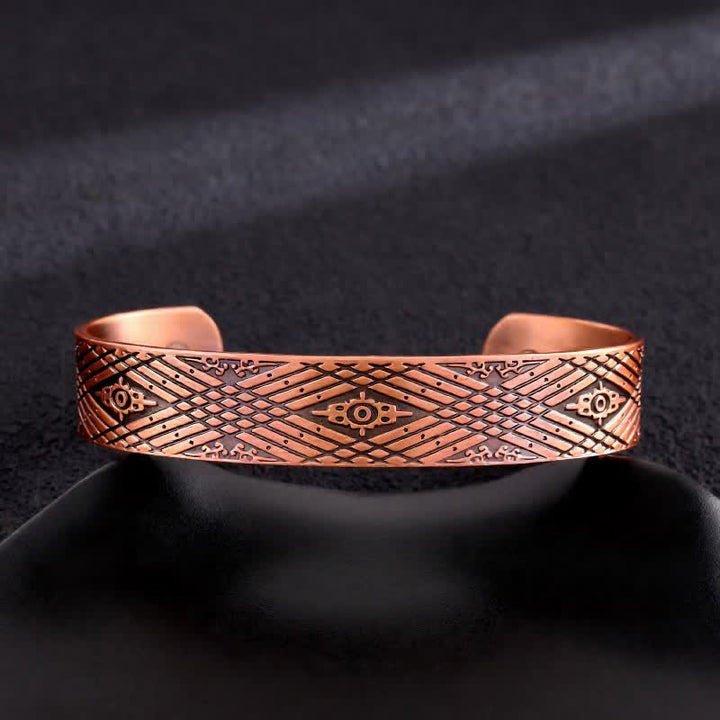 Celtic Knots Tree Of Life Adjustable Cuff Copper Magnetic Bracelet - Style #3 - image 5