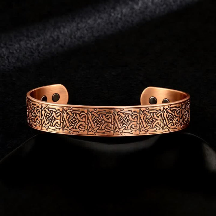 Celtic Knots Tree Of Life Adjustable Cuff Copper Magnetic Bracelet - Style #13 - image 15