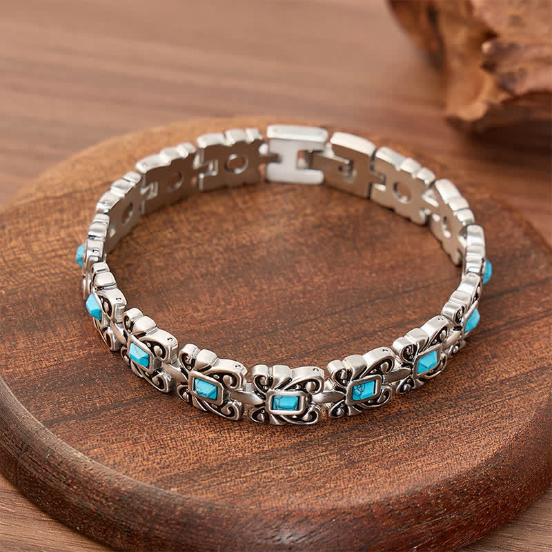 Turquoise Butterfly Magnetic Chain Bracelet With Link Removal Tool - image 3