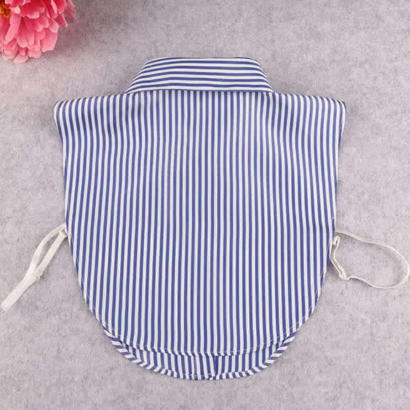Women's Striped Pointed Detachable Fake Collar - image 5