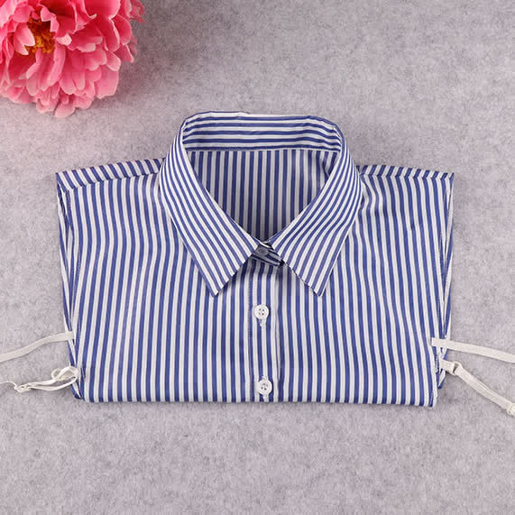 Women's Striped Pointed Detachable Fake Collar - image 4