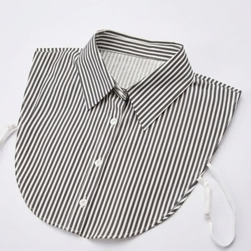 Women's Striped Pointed Detachable Fake Collar - image 7