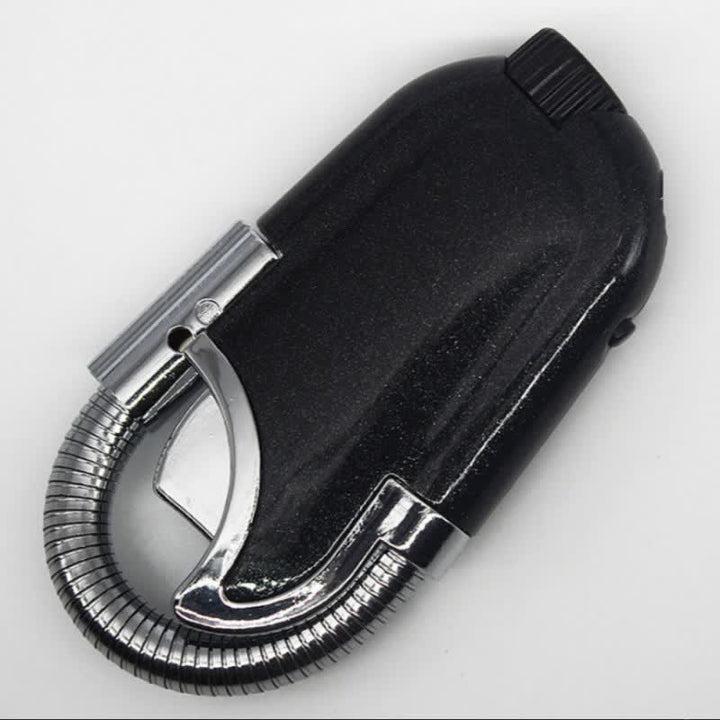 360° Flexible Gooseneck Refillable Butane Lighter With Flashlight - Black - image 4