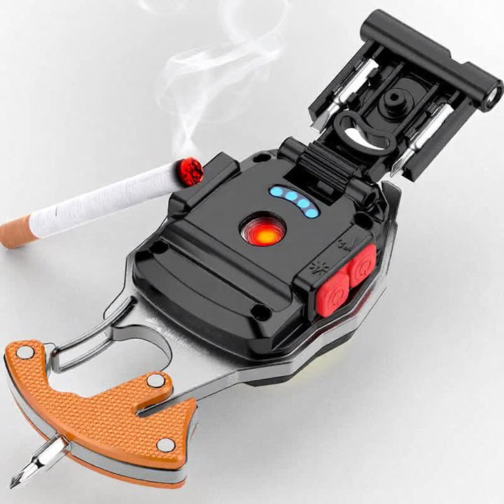 6-in-1 Multitool Electric Lighter Keychain With Rechargeable Work Light - image 3