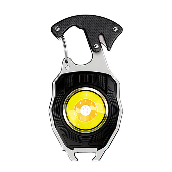 6-in-1 Multitool Electric Lighter Keychain With Rechargeable Work Light - Black - image 11