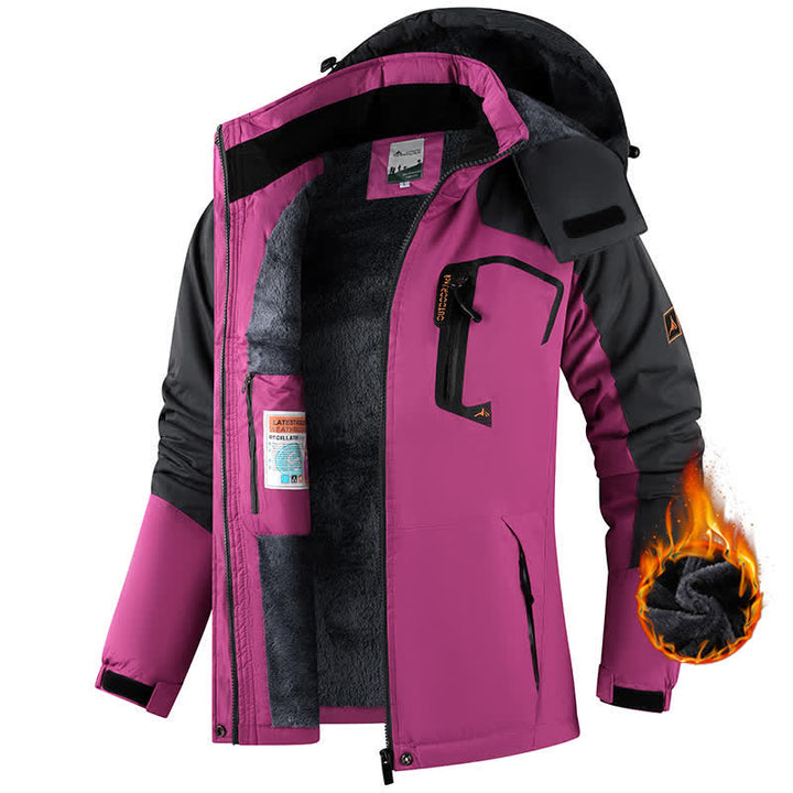 Men's Outdoor Fleece-Lined Winter Jacket - Purple - 3XL - Female - image 13