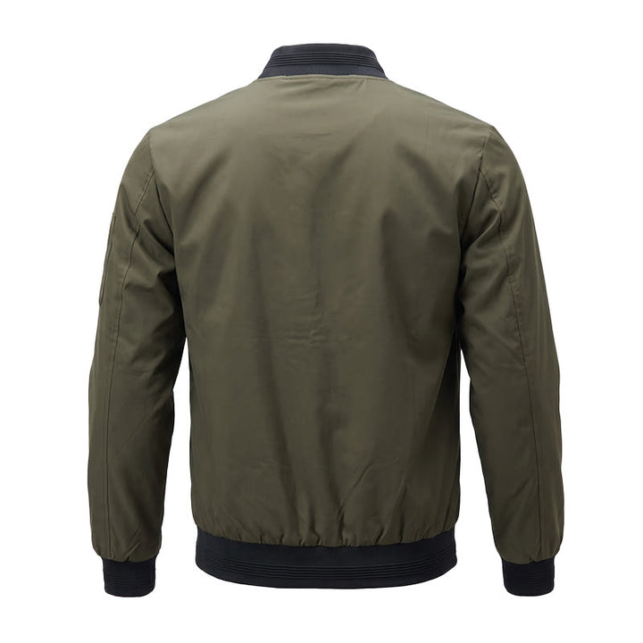 Men's Classic Stand Collar Bomber Jacket - image 15