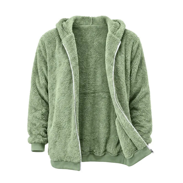 Men's Fleece Zip-up Hoodie Winter Coat - Green - 4XL - image 9