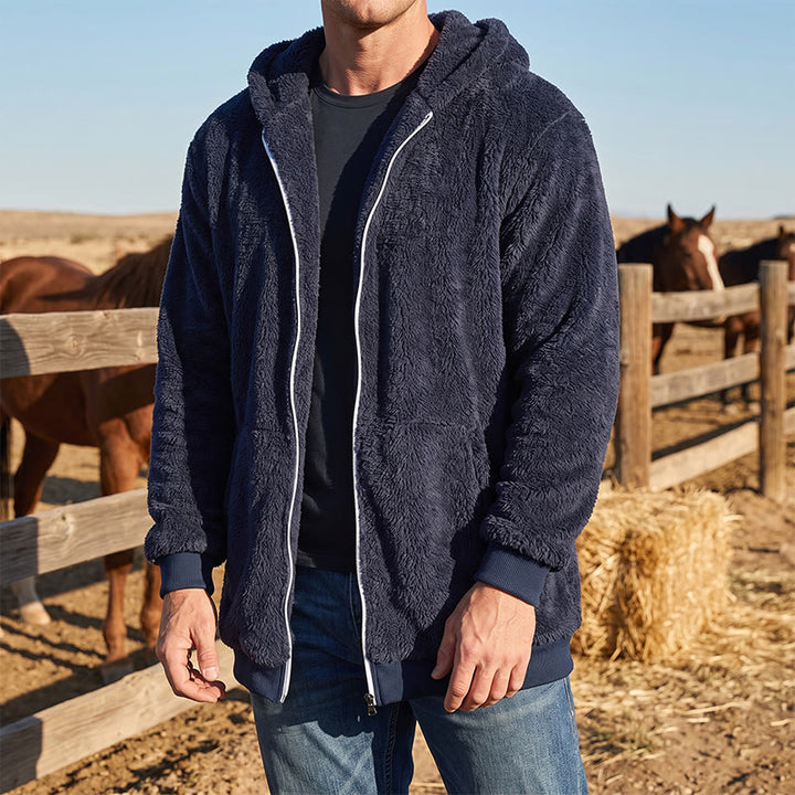 Men's Fleece Zip-up Hoodie Winter Coat - image 0
