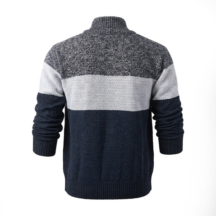 Men's Color-Block Fleece-Lined Knit Cardigan - image 11