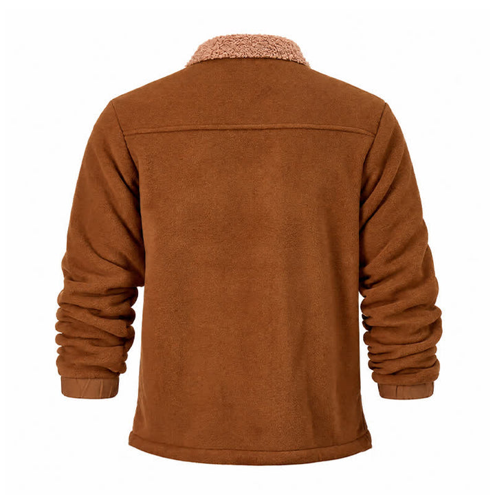 Men's Outerwear Cozy Hooded Corduroy Jacket With Fleece Collar - image 9