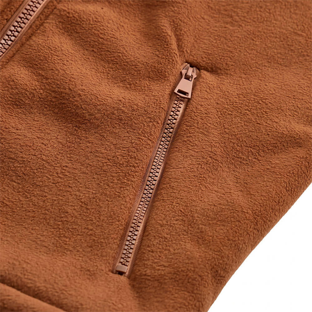 Men's Winter Zip Up Thick Thermal Jacket With Stand Collar - image 10