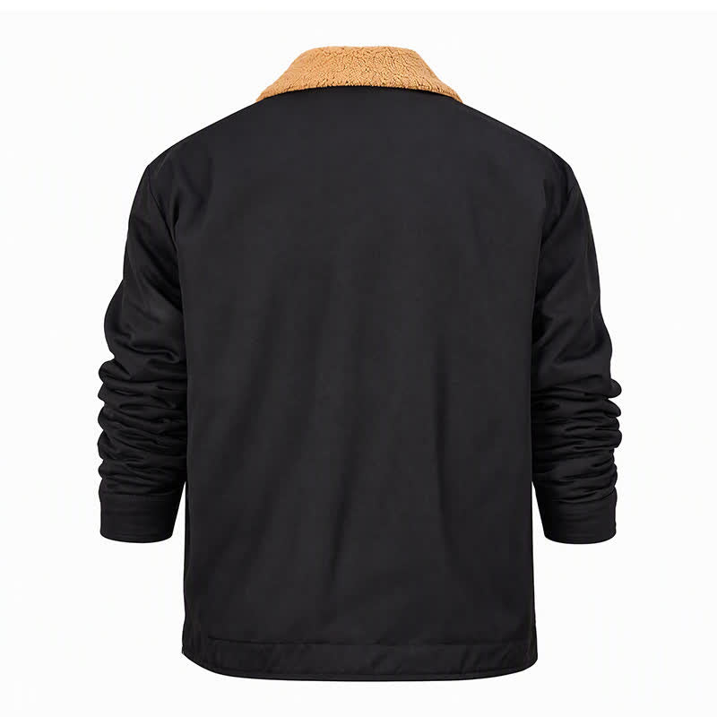 Men's Western Bull Print Canvas Jacket With Stand Collar - image 14