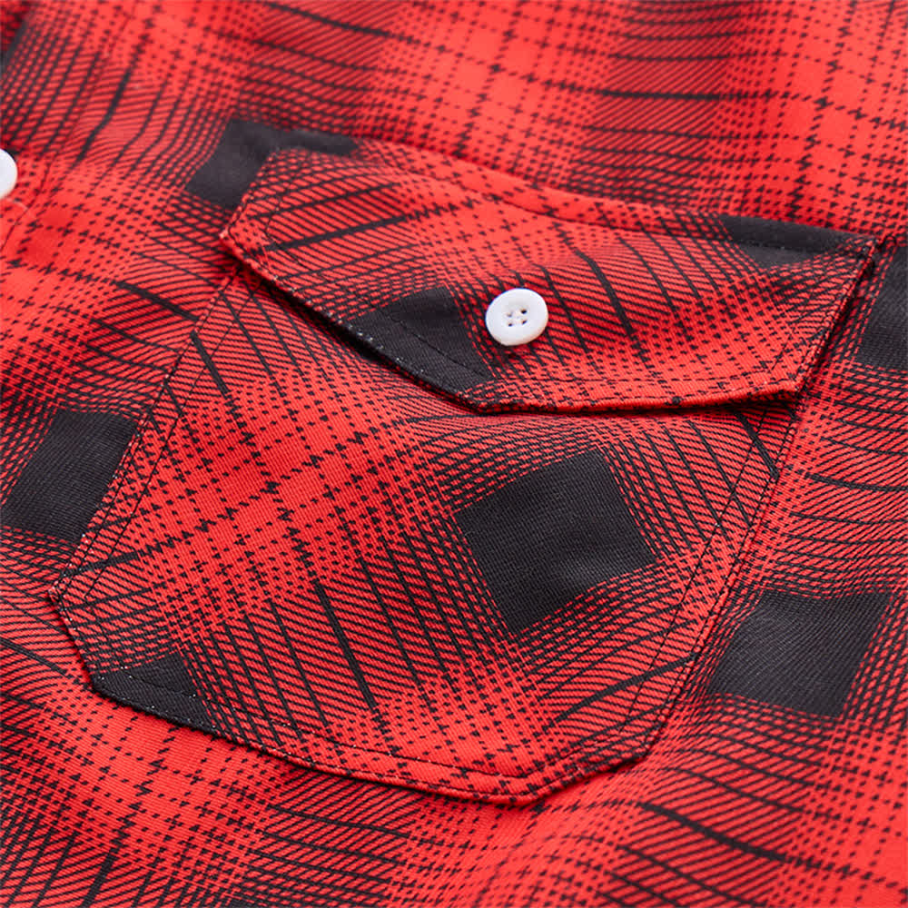 Men's Red Plaid Thick Winter Work Shirt Jacket - image 7