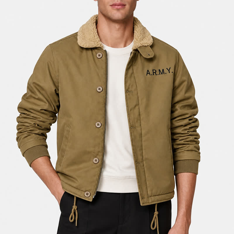 Men's Warm Military Jacket Winter Bomber Coat - image 1