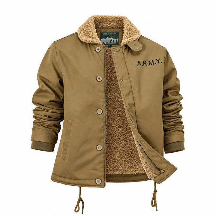 Men's Warm Military Jacket Winter Bomber Coat - image 11