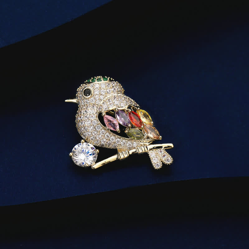 Women's Magpie Branch Zircon Brooch