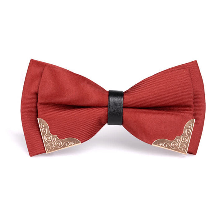 Men's Classic Metal Gold Bow Tie