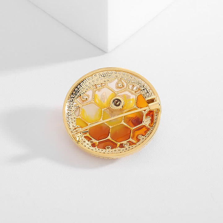 Women's Bee Hive Honeycomb Brooch