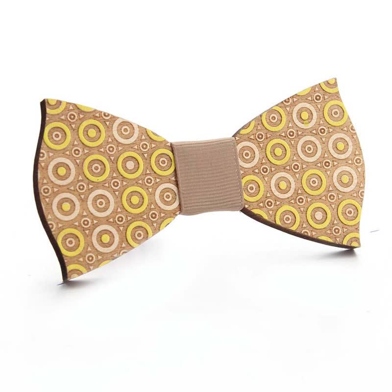 Men's Puzzle Pieces Painting Wooden Bow Tie