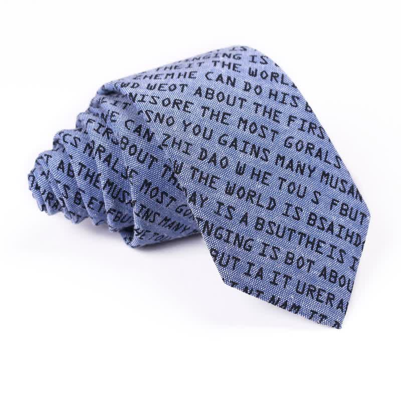 Men's Creative Casual English Letter Necktie