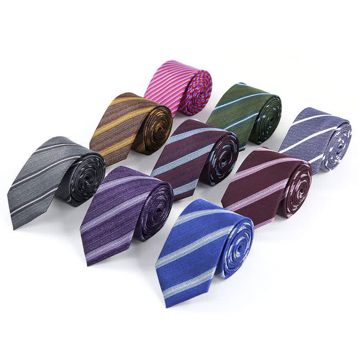 Men's Modern Textured Striped Necktie - image 0
