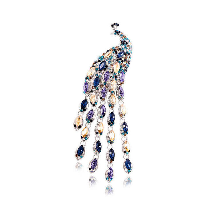 Women's Grazioso Peacock Fringe Brooch