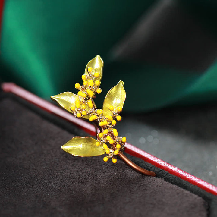 Women's Fragrans Leaves Branch Brooch