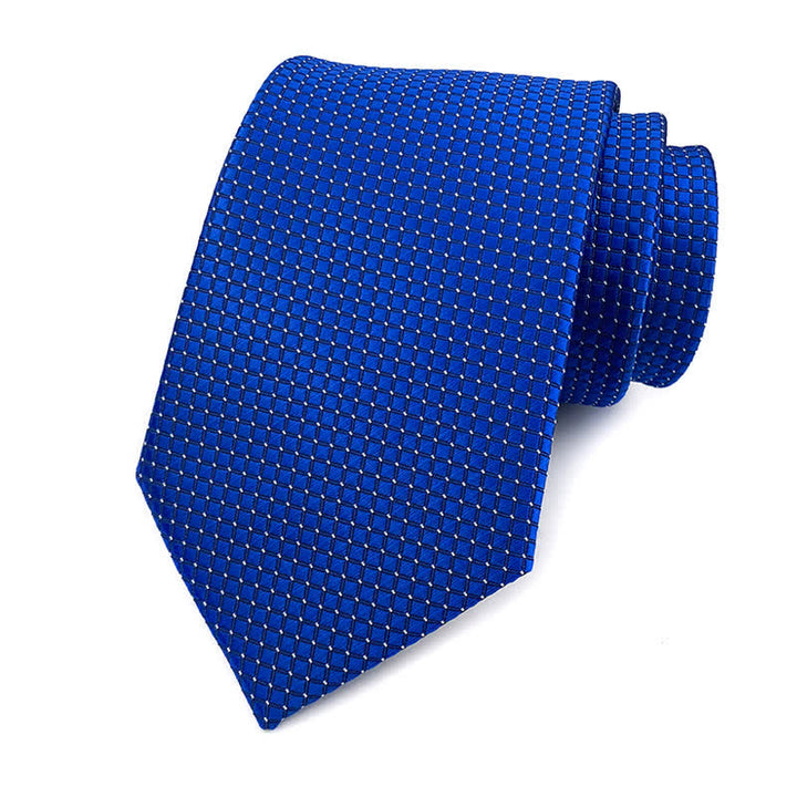 Men's Solid Color Subtle Checked Office Necktie