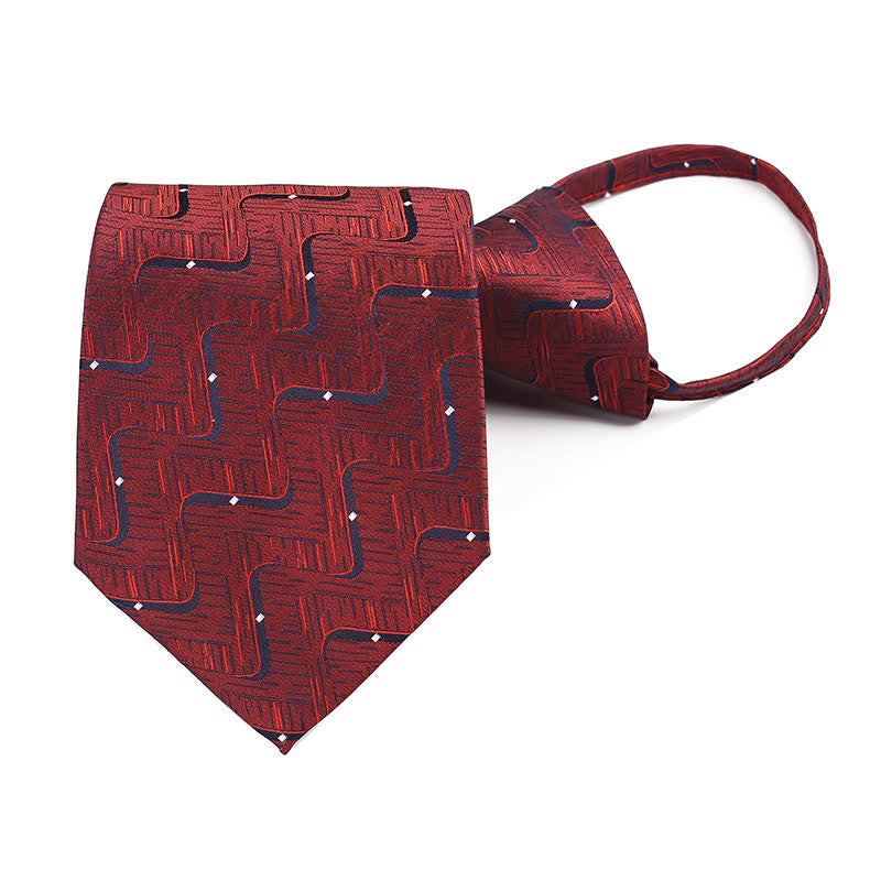 Men's Distant Galaxy Zipper Necktie - Red - image 0