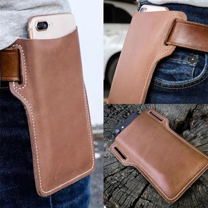 Mobile Phone Holster Leather Loop Case Belt Bag