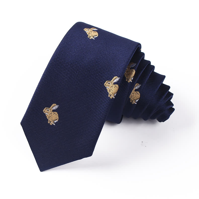 Men's Animal Rabbits Pheasant Birds Necktie