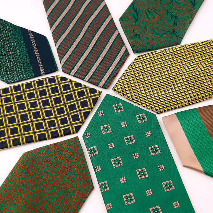 Men's Fresh Green & Yellow Series Necktie - image 1