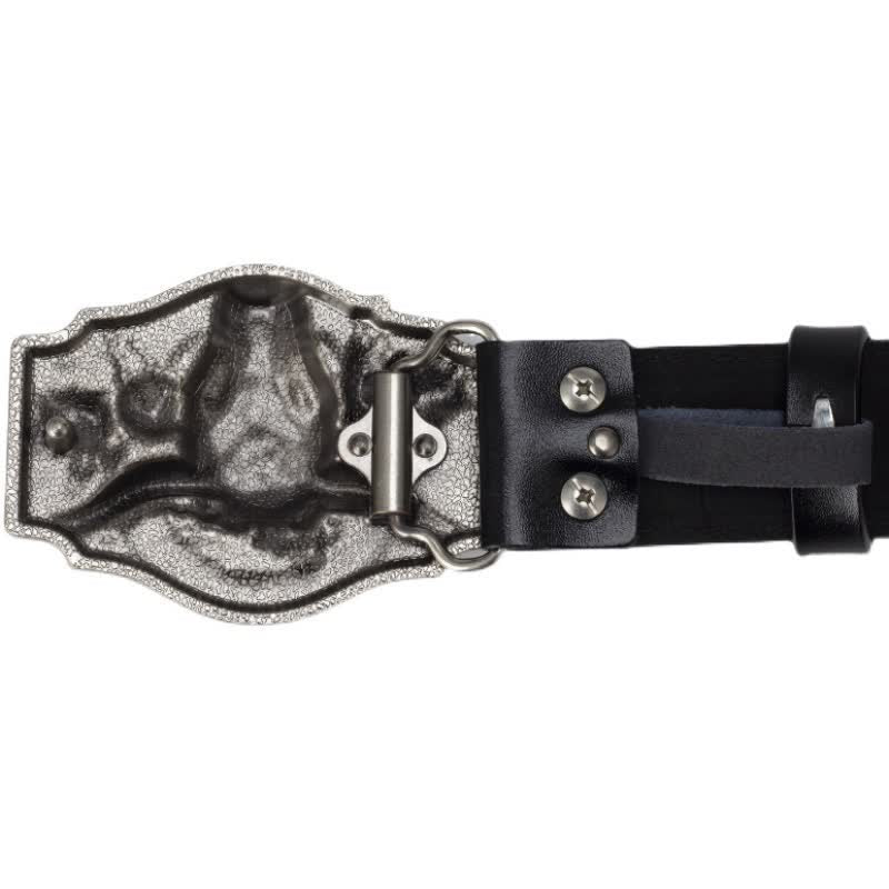 Men's Longhorn Bull Embossed Leather Belt - image 5