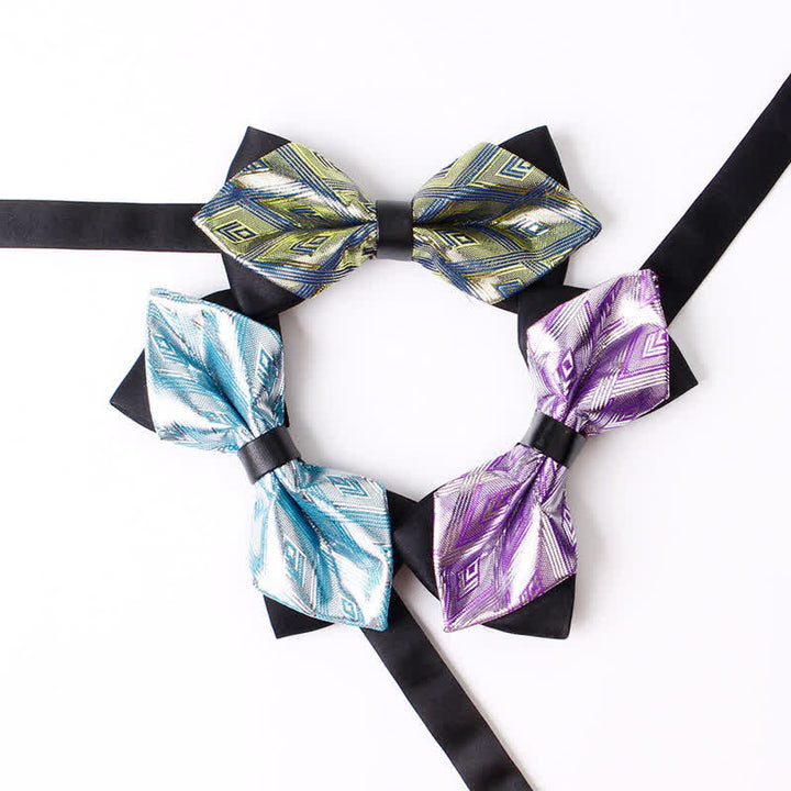 Men's Fancy Modern Diamond Pointy Bow Tie - image 2