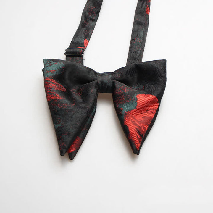 Men's Abstract Floral Oversized Pointed Bow Tie