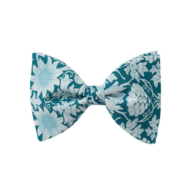 Men's Graphic Floral Wedding Bow Tie