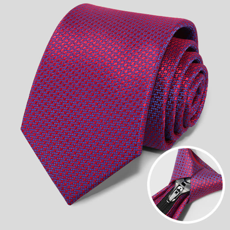 2Pcs Men's Noble Violet Red Gradient Necktie Set