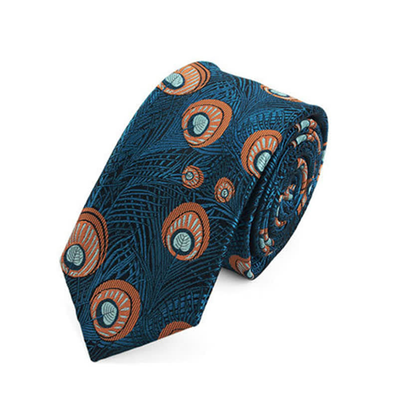 Men's Peacock Feather Pattern Necktie