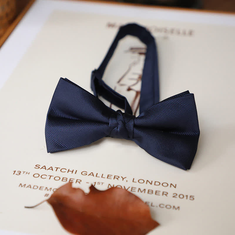 Men's Delicate Vintage Plain Bow Tie