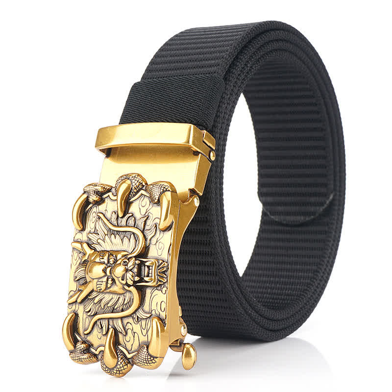 Men's Casual Dragon Decor Nylon Belt