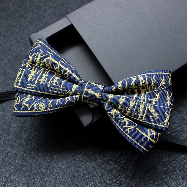 Men's Abstract Pattern Double Layers Bow Tie