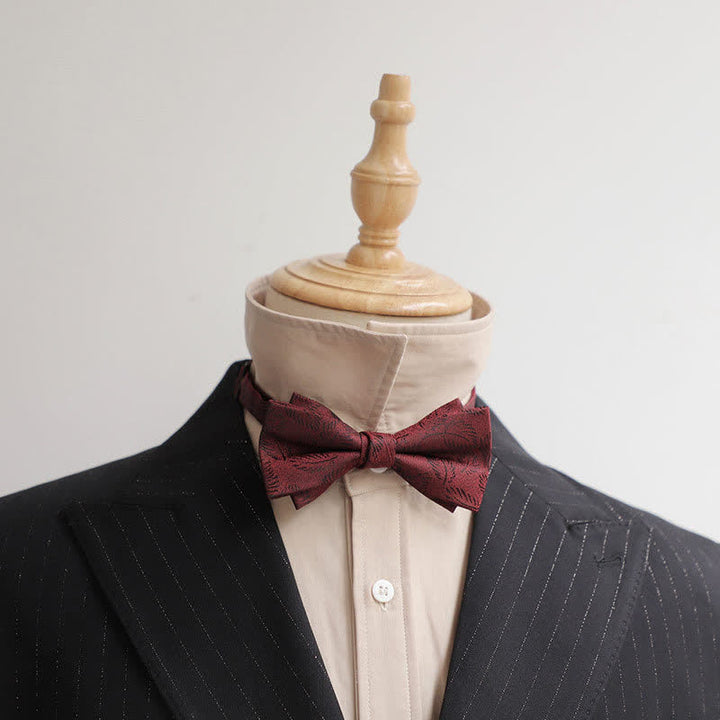 Men's Burgundy Series Gentleman Bow Tie