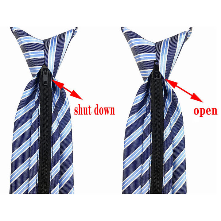 Men's Retro Floral Zipper Tie Motifs Necktie - image 6