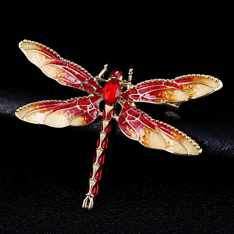 Women's Pretty Enamel Dragonfly Brooch