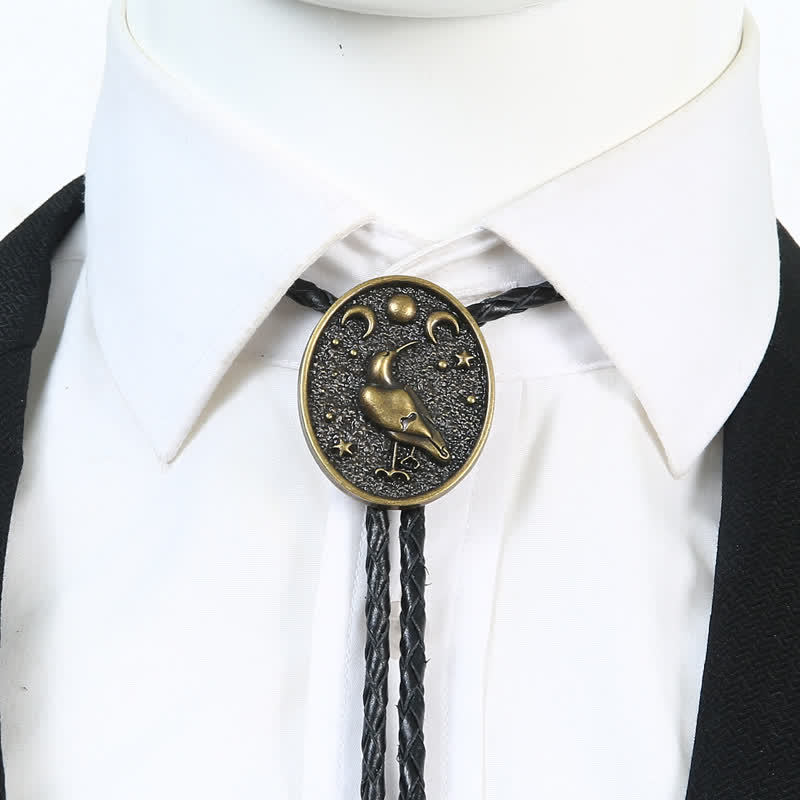 Simple Stars Moon Trendy Bird Bolo Tie