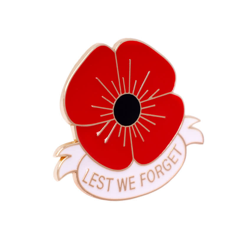 3Pcs Unisex Lest We Forget Poppy Brooch