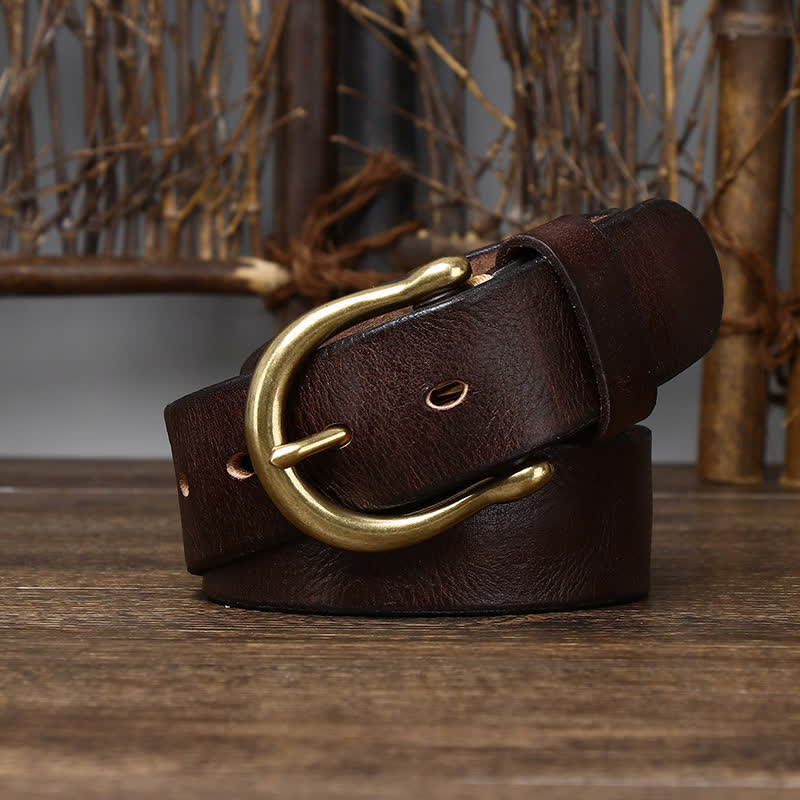 Men's Trend Worn-out Wrinkled Leather Belt