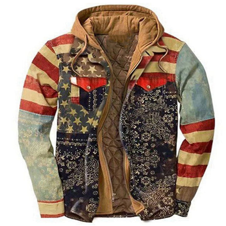 Men's Hooded Plaid Quilted Shirt Jacket - Style#5 - 4XL - image 21